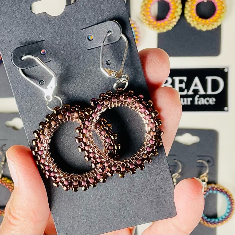 Chic Beaded Circle Earrings